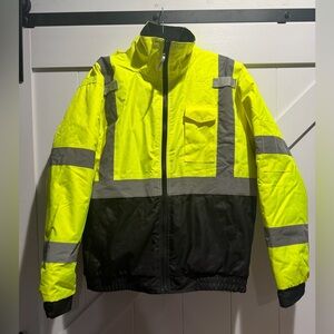 High-Visibility Yellow and Black Men's Jacket